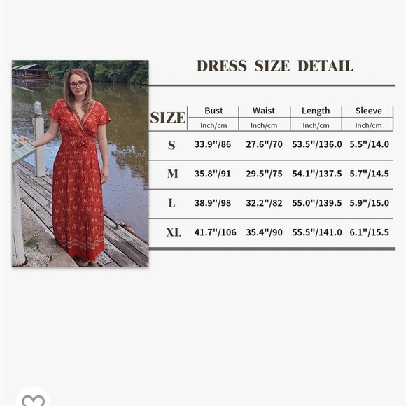 Worn once. Like brand new. Wrap Short Sleeve V-Neck High Split Maxi Dress Sz M - Picture 6 of 8